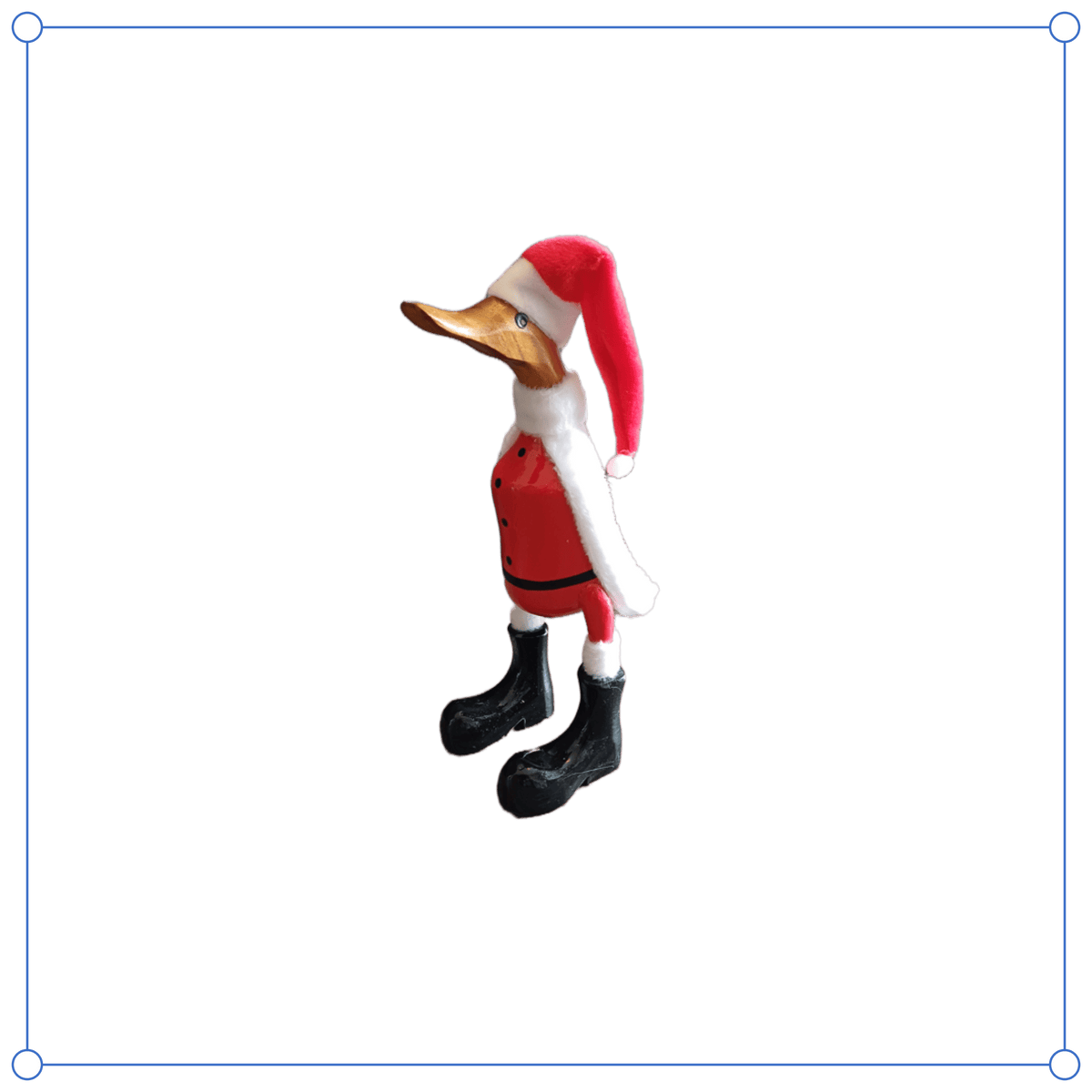 Bambusente Weihnachtsmann aus Bambus ca. 25 cm mit Mütze.
Jedes Teil handgefertigt und ein Unikat. Ein Deko Hingucker für Drinnen und Draußen. Zudem stehen die Enten aus Bambus für Familie, Treue & Liebe und Holz für Wachstum. So macht es sie dadurch auch zu einem bedeutungsvollen Geschenk für einen lieben Menschen.
Maße: H ca. 25 cm
Material: Bambus, Holz, Filz
Farbe: rot, schwarz, weiß
Ursprung: Indonesien