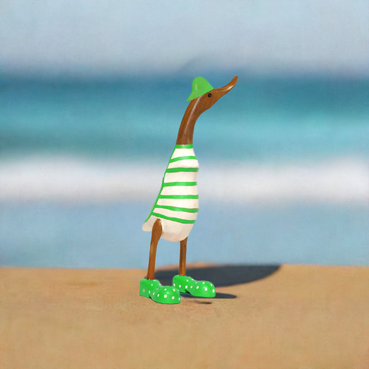 Strandente mit Cap und Schuhen grün ca. 40 cm