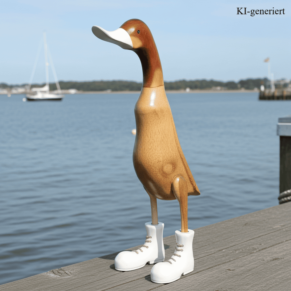 Bambus Dekoente mit weißen Stiefeln, weißem Schnabel und einer Höhe von ca 40 cm. Jedes Teil handgefertigt und ein Unikat. Ein Deko Hingucker für Drinnen und Draußen. Zudem stehen die Enten aus Bambus für Familie, Treue & Liebe und Holz für Wachstum. So macht es sie dadurch auch zu einem bedeutungsvollen Geschenk für einen lieben Menschen.
Ente mit Stiefeln / weiß
Farbe: natur / weiß
Material: Bambus, Holz
Maße: Höhe ca 40 cm
Ursprung: Indonesien