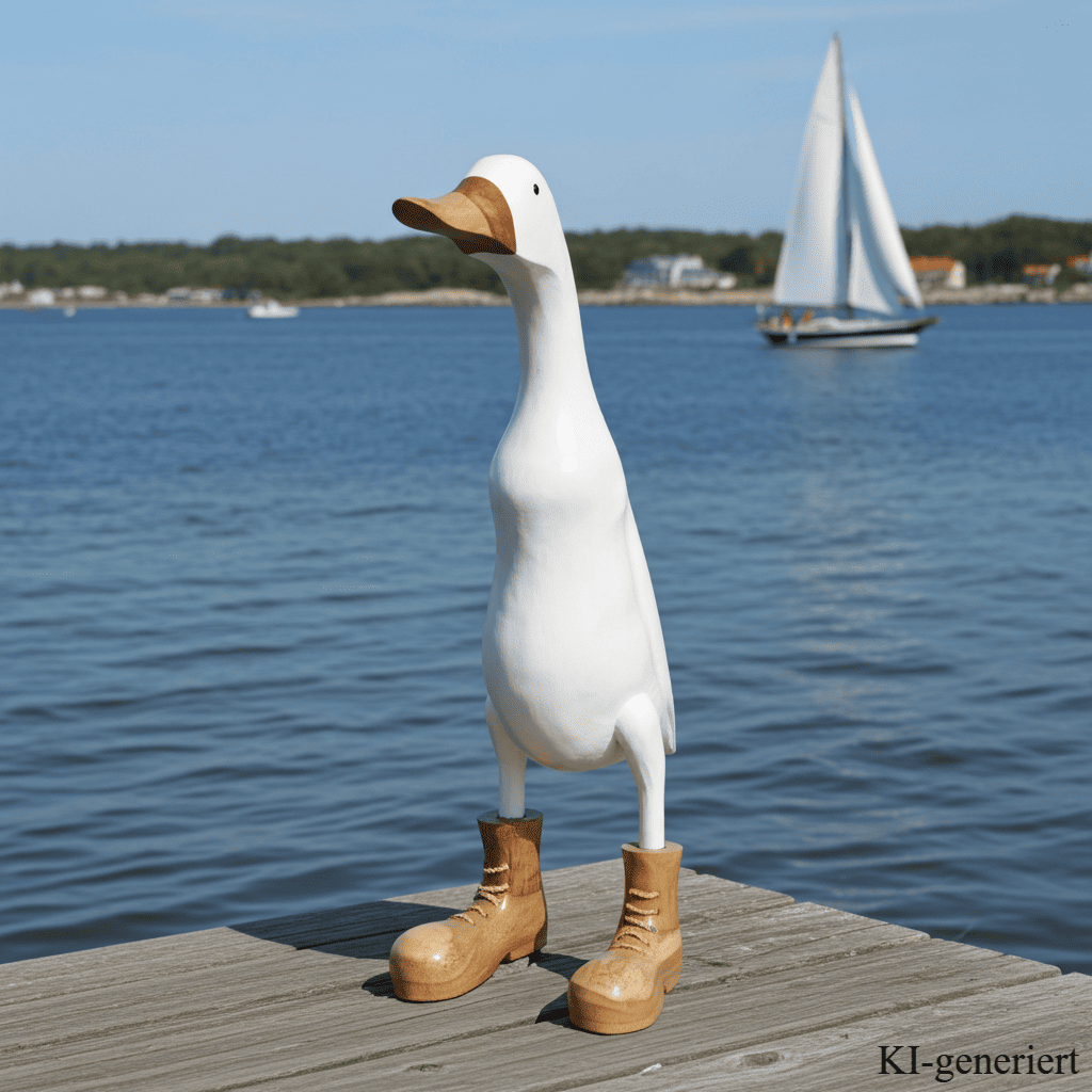 Ente aus Bambus in weiß mit braunen Stiefeln, braunem Schnabel mit einer Höhe von ca 40 cm.Jedes Teil handgefertigt und ein Unikat. Ein Deko Hingucker für Drinnen und Draußen.
Zudem stehen die Enten aus Bambus für Familie, Treue & Liebe und Holz für Wachstum. So macht es sie dadurch auch zu einem bedeutungsvollen Geschenk für einen lieben Menschen.
Ente mit Stiefeln / weiß - braun
Farbe: weiß / braun
Material: Bambus, Holz
Maße: Höhe ca 40 cm
Ursprung: Indonesien