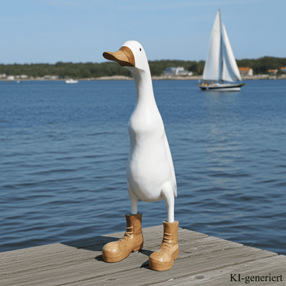 Ente aus Bambus in weiß mit braunen Stiefeln, braunem Schnabel mit einer Höhe von ca 40 cm.Jedes Teil handgefertigt und ein Unikat. Ein Deko Hingucker für Drinnen und Draußen.
Zudem stehen die Enten aus Bambus für Familie, Treue & Liebe und Holz für Wachstum. So macht es sie dadurch auch zu einem bedeutungsvollen Geschenk für einen lieben Menschen.
Ente mit Stiefeln / weiß - braun
Farbe: weiß / braun
Material: Bambus, Holz
Maße: Höhe ca 40 cm
Ursprung: Indonesien