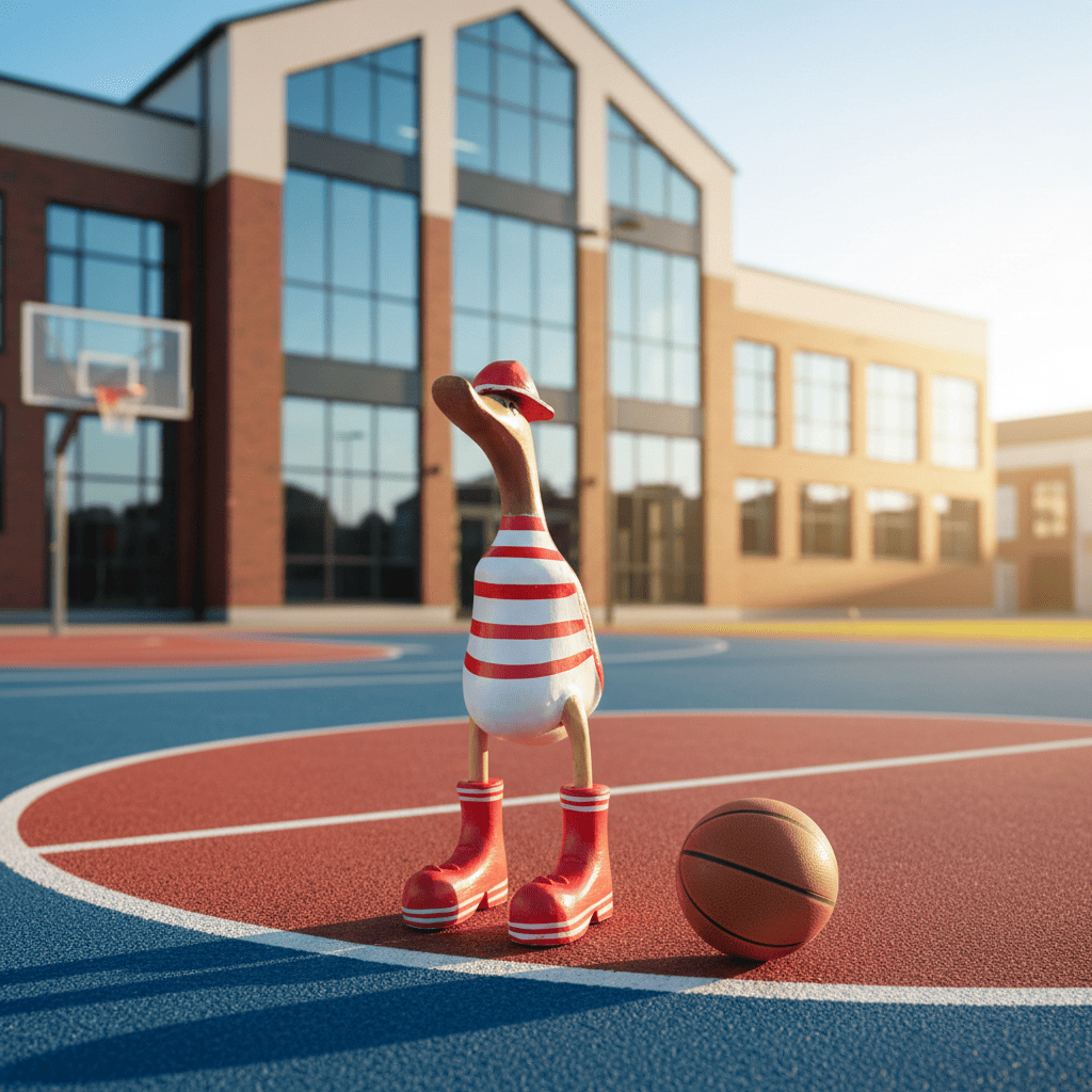 Ente aus Bambus mit Basecap und Turnschuhen - rot geringelt in einer Höhe von ca. 25 cm - Wunderschöne Deko aus Bambuswurzel. Jedes Teil handgefertigt und ein Unikat. Ein Hingucker für Drinnen und Draußen. 
Ente mit Basecap und Turnschuhen rot geringelt - Farbe: natur / rot / weiß - 
Material: Bambus - Maße: Höhe 25 cm - 
Ursprung: Indonesien