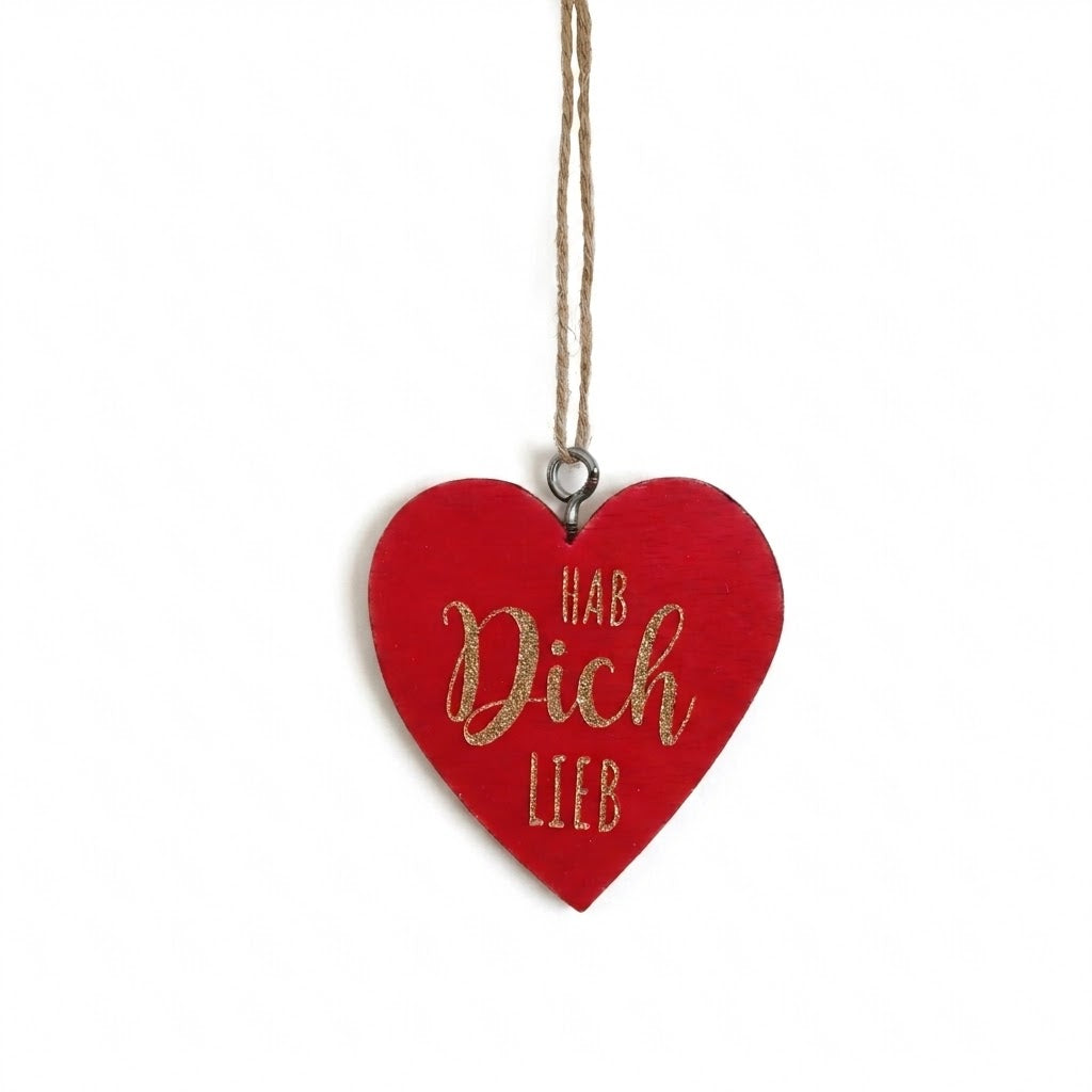 Rotes Holz Herz mit einer Glitzerschrift und 4 verschiedenen Aufschriften
Danke
Schön DASS ES DICH GIBT!
Herzens Mensch
HAB Dich LIEB
Das ist ein wundervoller Anhänger für den Weihnachtsbaum, oder auch ein Geschenk an einen lieben Menschen.
Maße: ca. 8 cm Durchmesser + Hänger
Material: Holz
Farben: rot, braun
Besonderheit: Der Stern ist nur auf der Vorderseite rot.