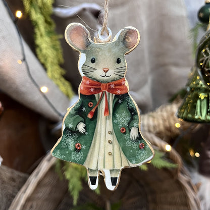 Hängerchen - Mr. & Mrs. Maus - Holz - ca. 10 cm