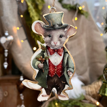 Hängerchen - Mr. & Mrs. Maus - Holz - ca. 10 cm