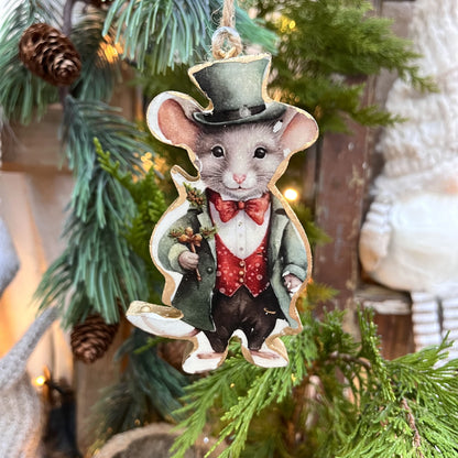 Hängerchen - Mr. & Mrs. Maus - Holz - ca. 10 cm