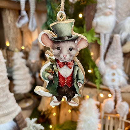 Hängerchen - Mr. & Mrs. Maus - Holz - ca. 10 cm