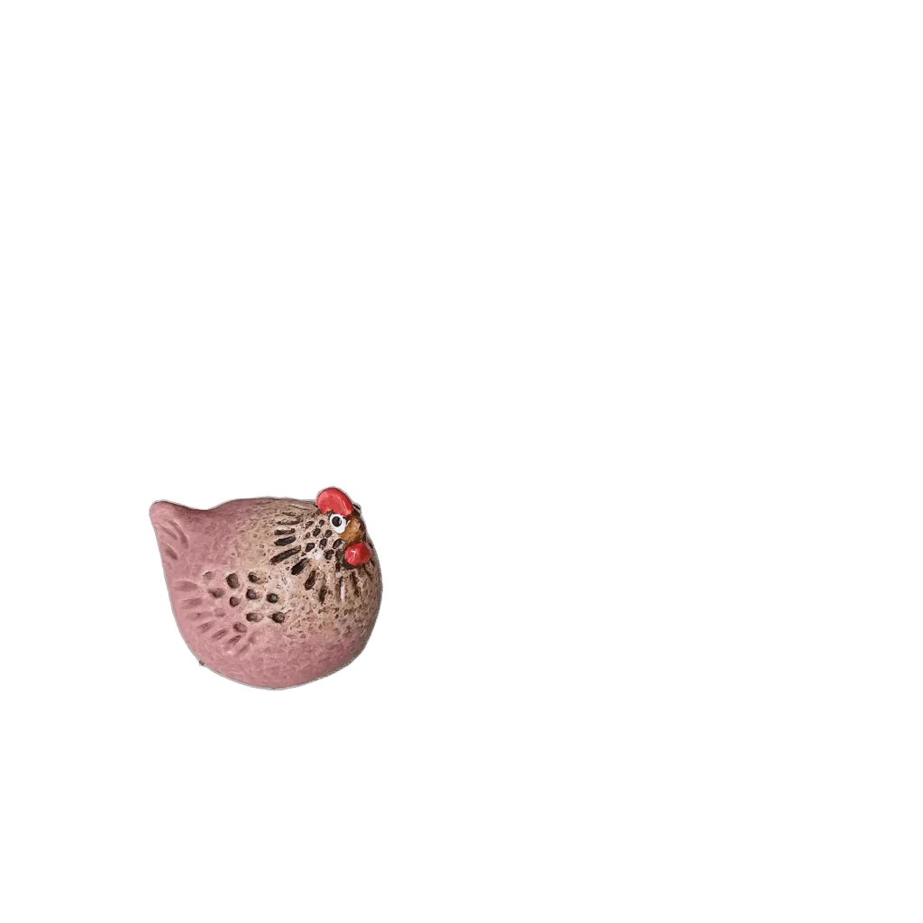 Die Hühner aus Steingut sind in 2 Größen erhältlich. Der Farbverlauf ist wechselnd zwischen Pink und Rosa. Sehr schöne Deko fürs ganze Jahr.