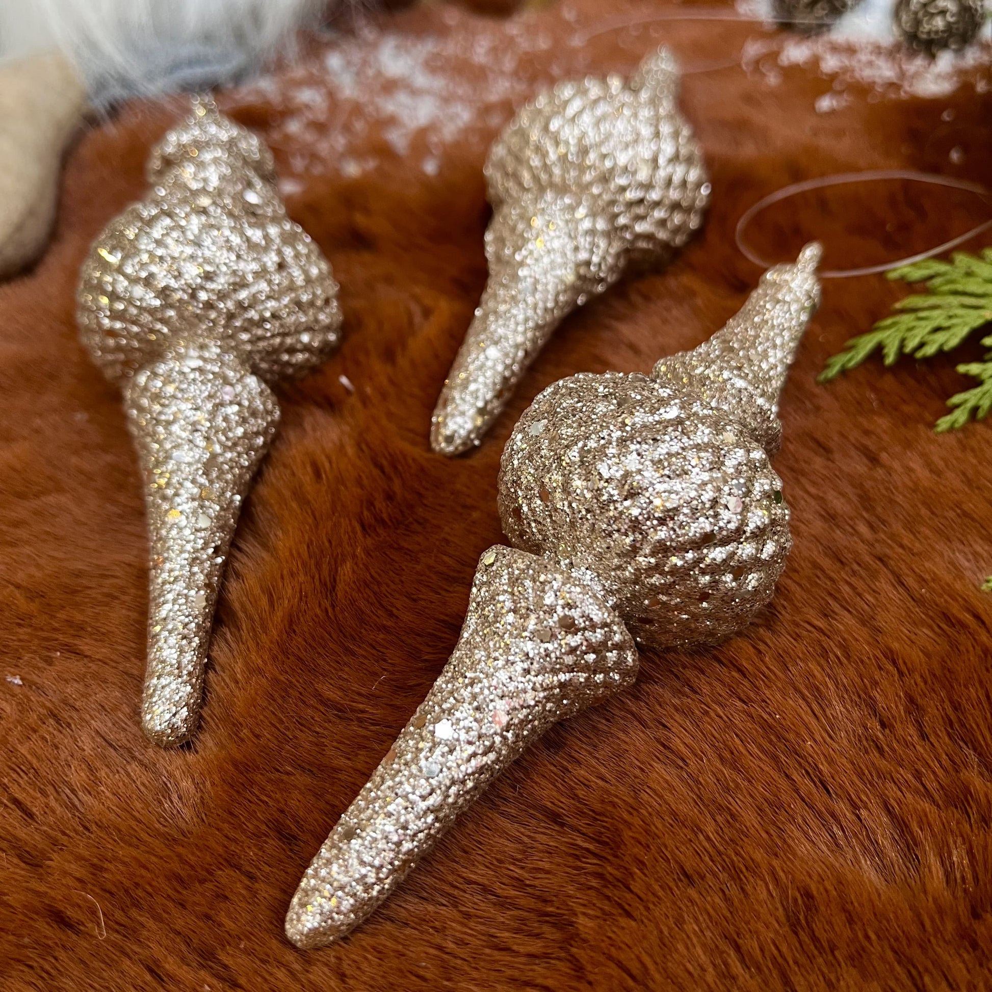 3-teiliges Set „Ornament“ - champagner od. rosa - ca. 10cm - Material Kunststoff