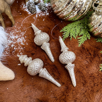 3-teiliges Set „Ornament“ - champagner od. rosa - ca. 10cm - Material Kunststoff