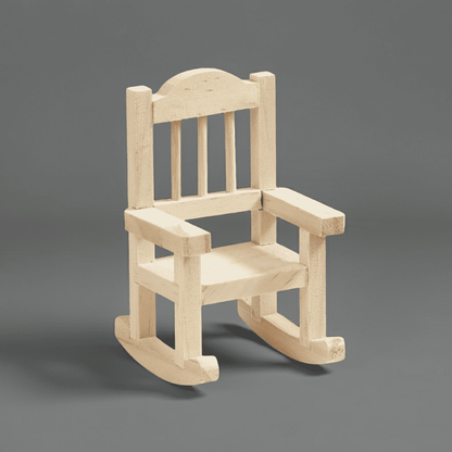 Schaukelstuhl - Holz - 3,5 x 3,5 x 7,0 cm - Wichteltür Zubehör