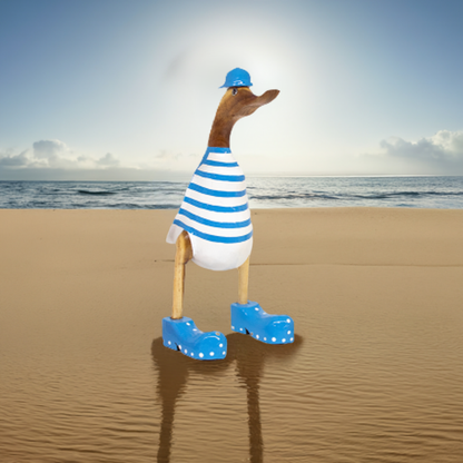 Strandente mit Cap und Schuhen blau ca. 25 cm