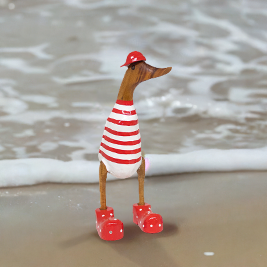 Strandente mit Cap und Schuhen rot ca. 25 cm