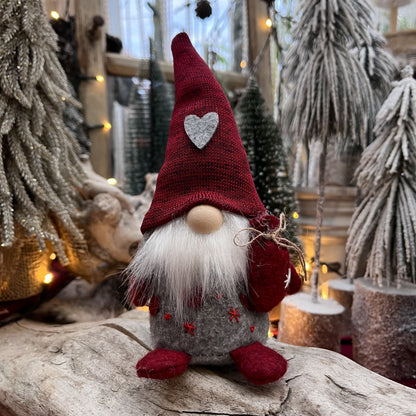 Wichtel Santa mit Geschenkesack und Holznase in 2 Größen - In Kombination bilden die beiden Wichtel das perfekte Paar