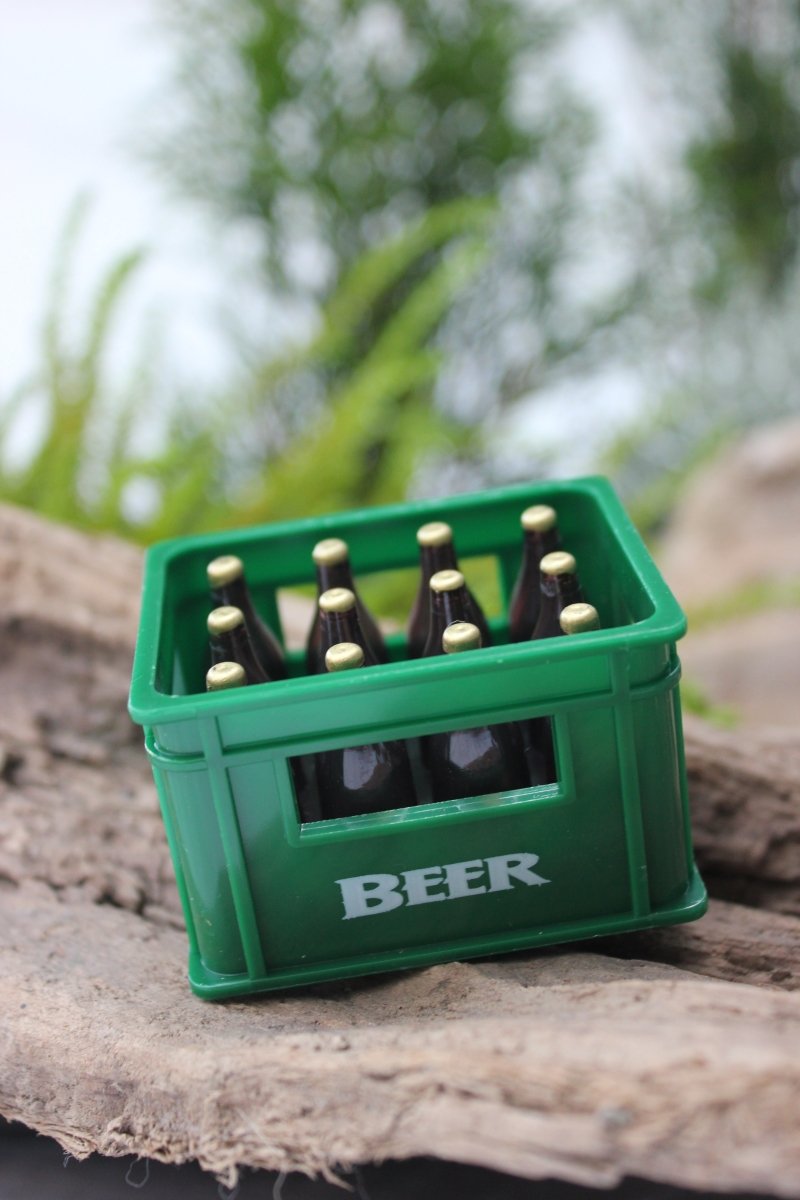 Bierkiste - Flaschenöffner - Kunststoff - grün - L 6,0 cm x B 4,5 cm x H 3,5 cm - S´Wichtal