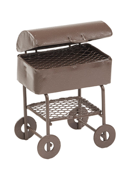 BBQ Grill Metall braun 7 cm Wichteltür Zubehör - s'Wichtal - Bernd Borowicz