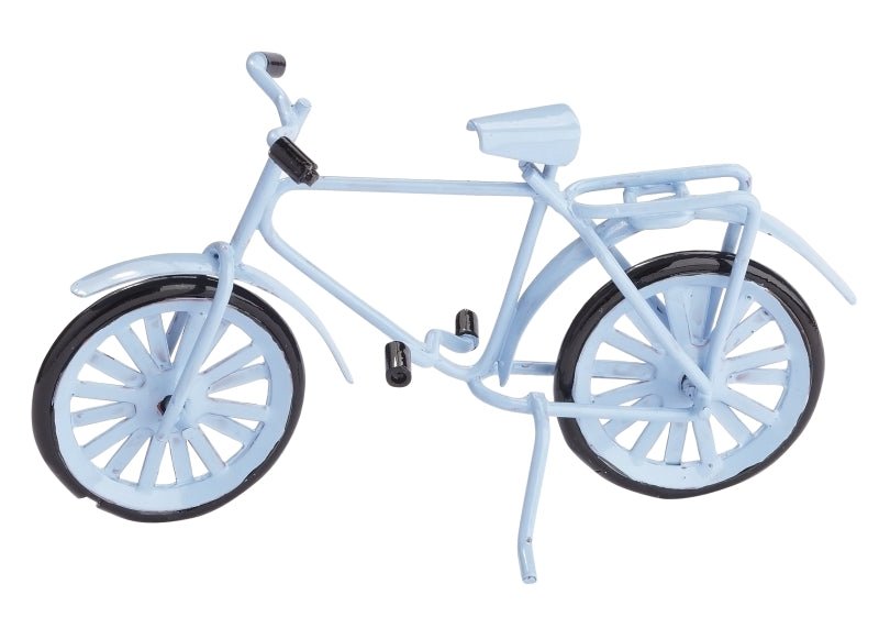 Fahrrad - Metall - blau - ca. 9,5 x 6 cm - Wichteltür Zubehör - Wichteltüren - s´Wichtal
