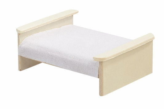 Bett aus Holz - Ideales Zubehör für die Wichteltür als Dekoration
