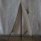Segelboot mit Möwe - Holz - Blech - blau-weiß - zum Stehen - B 15,5 cm x H 25,0 cm