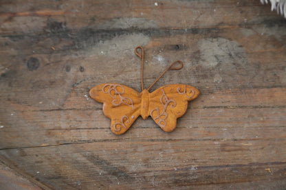 Schmetterling - mit Verzierung - Kupfer - 6,0 cm x 5,5 cm - S´Wichtal - Bernd Borowicz